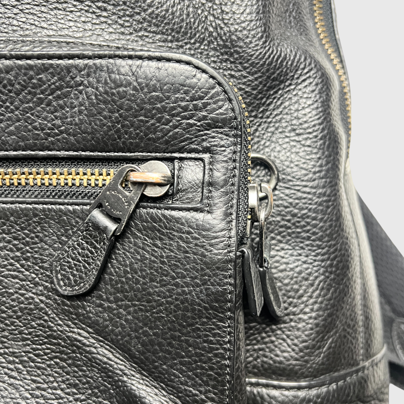 Vintage Coach Daypack Pebbled Leather Backpack 'Black' Pre-Owned
