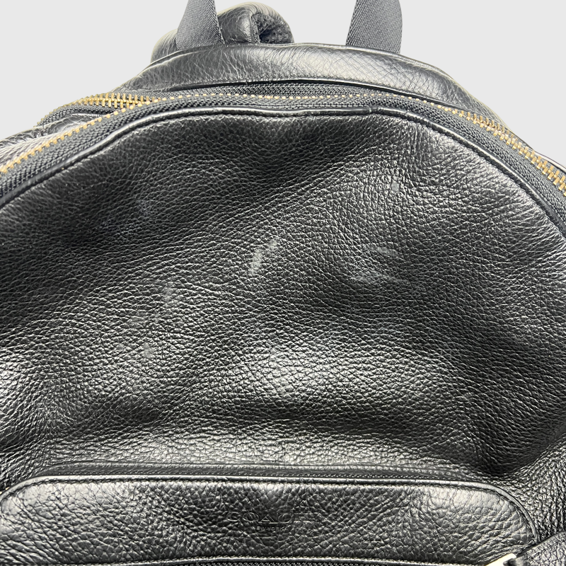 Vintage Coach Daypack Pebbled Leather Backpack 'Black' Pre-Owned