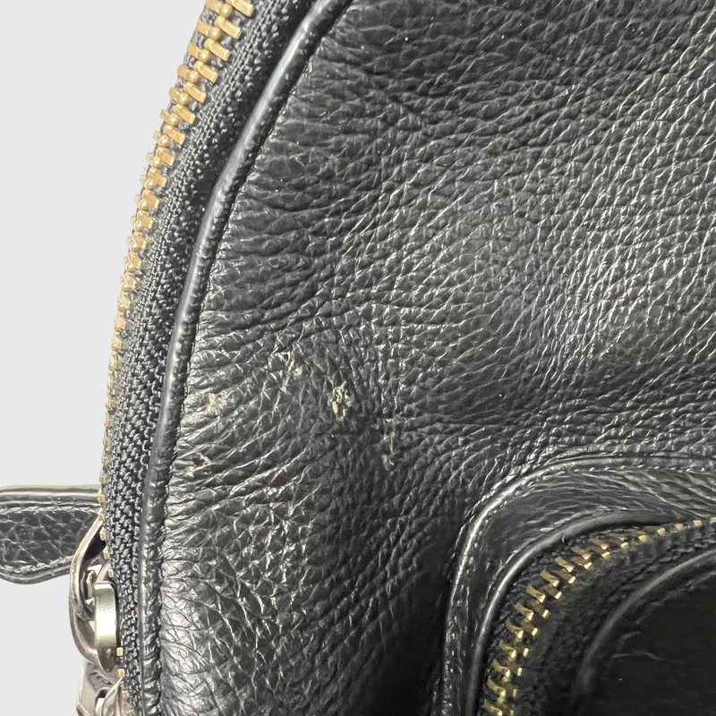 Vintage Coach Daypack Pebbled Leather Backpack 'Black' Pre-Owned