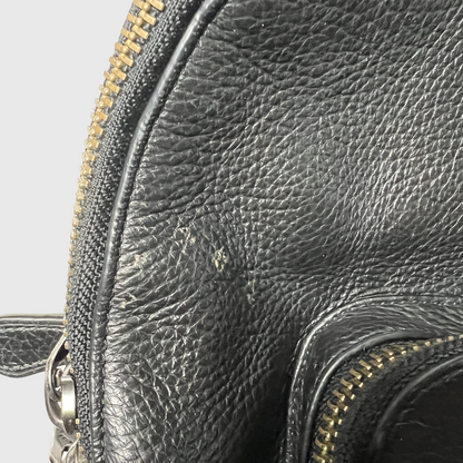 Vintage Coach Daypack Pebbled Leather Backpack 'Black' Pre-Owned
