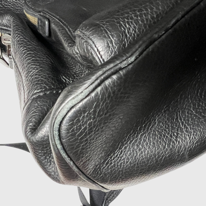 Vintage Coach Daypack Pebbled Leather Backpack 'Black' Pre-Owned
