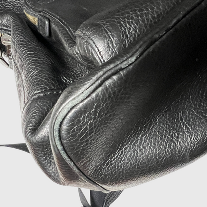 Vintage Coach Daypack Pebbled Leather Backpack 'Black' Pre-Owned