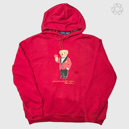 Polo Bear x Ralph Lauren Lunar New Year Fleece Hoodie 'Red' Size XL Pre-Owned