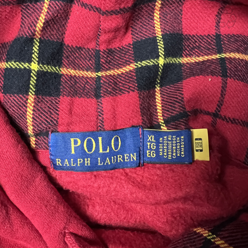 Polo Bear x Ralph Lauren Lunar New Year Fleece Hoodie 'Red' Size XL Pre-Owned