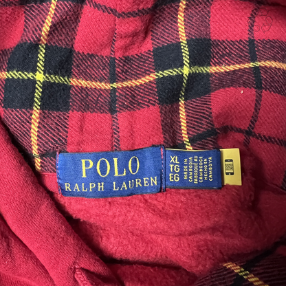 Polo Bear x Ralph Lauren Lunar New Year Fleece Hoodie 'Red' Size XL Pre-Owned
