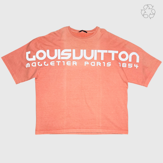 Louis Vuitton Kim Jones Oversized S/S Sweat Reflective T-Shirt 'Corail' Size L Pre-Owned