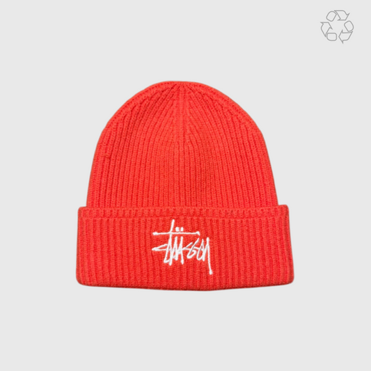 Stussy Basic Cuff Beanie 'Orange' One Size Pre-Owned