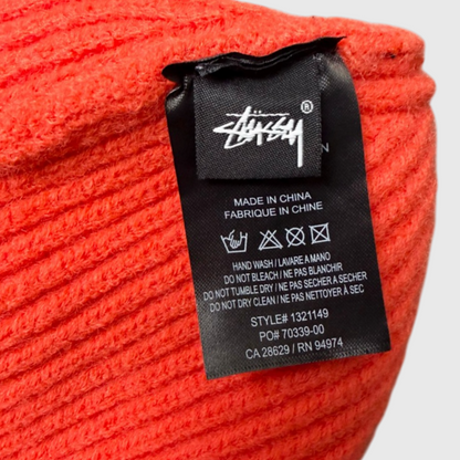 Stussy Basic Cuff Beanie 'Orange' One Size Pre-Owned