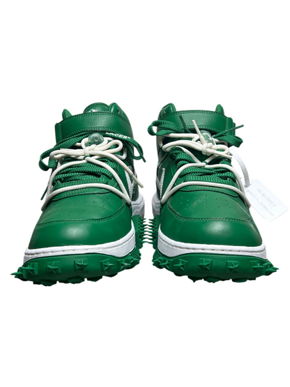 Off-White x Nike Air Force 1 Mid SP Leather 'Pine Green' Size 10 Pre-Owned