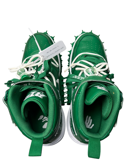 Off-White x Nike Air Force 1 Mid SP Leather 'Pine Green' Size 10 Pre-Owned