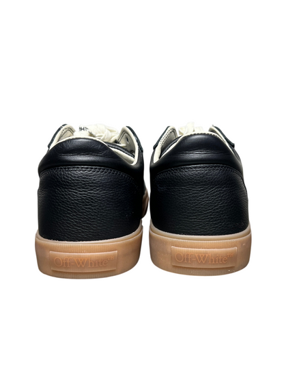 Off-White New Low Vulcanized Sneaker 'Black Ivory' Size 11 Pre-Owned