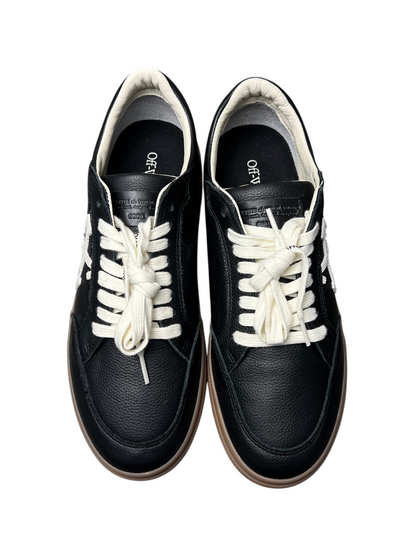 Off-White New Low Vulcanized Sneaker 'Black Ivory' Size 11 Pre-Owned