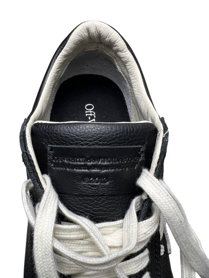 Off-White New Low Vulcanized Sneaker 'Black Ivory' Size 11 Pre-Owned