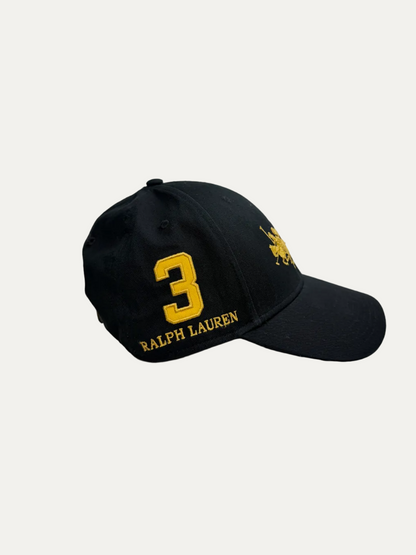Polo Ralph Lauren Lunar New Year Triple Pony Twill Ball Cap 'Black/Gold' One Size Pre-Owned