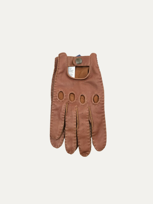 Polo Ralph Lauren Sheepskin Driving Gloves 'Cognac' PG0194 Size M Brand New With Tags