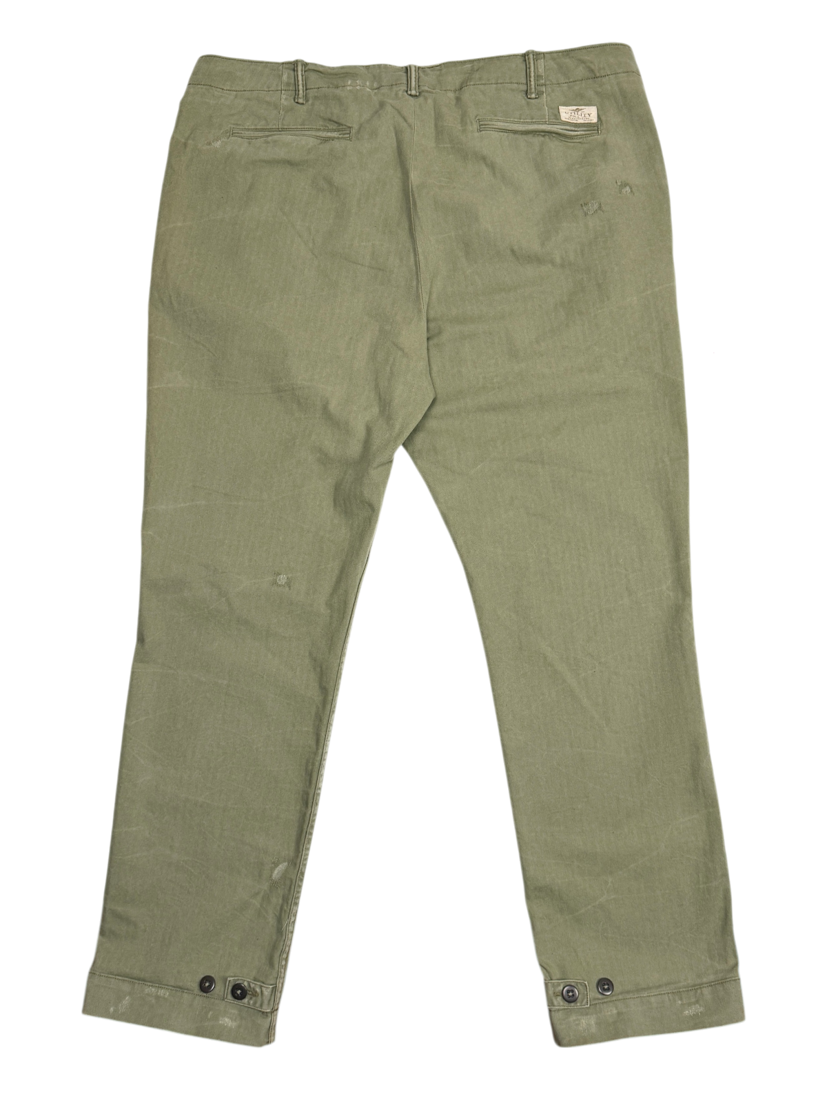 Polo Ralph Lauren Distressed Chino 'Olive' Size 40 Pre-Owned