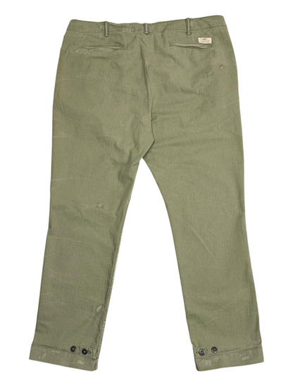 Polo Ralph Lauren Distressed Chino 'Olive' Size 40 Pre-Owned