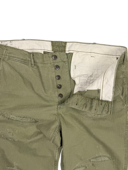 Polo Ralph Lauren Distressed Chino 'Olive' Size 40 Pre-Owned