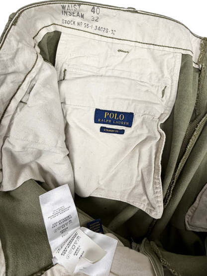 Polo Ralph Lauren Distressed Chino 'Olive' Size 40 Pre-Owned