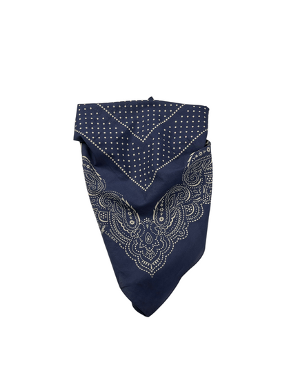 Polo Ralph Lauren Printed Cotton-Voile Bandana 'Navy' Brand New