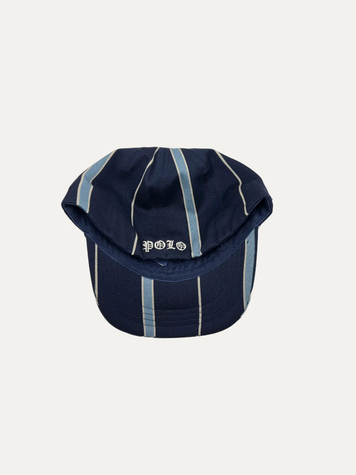 Polo Ralph Lauren Crest Striped Satin Cricket Cap 'Midnight Blue' 710935501001 Size S/M Brand New