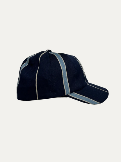 Polo Ralph Lauren Crest Striped Satin Cricket Cap 'Midnight Blue' 710935501001 Size S/M Brand New