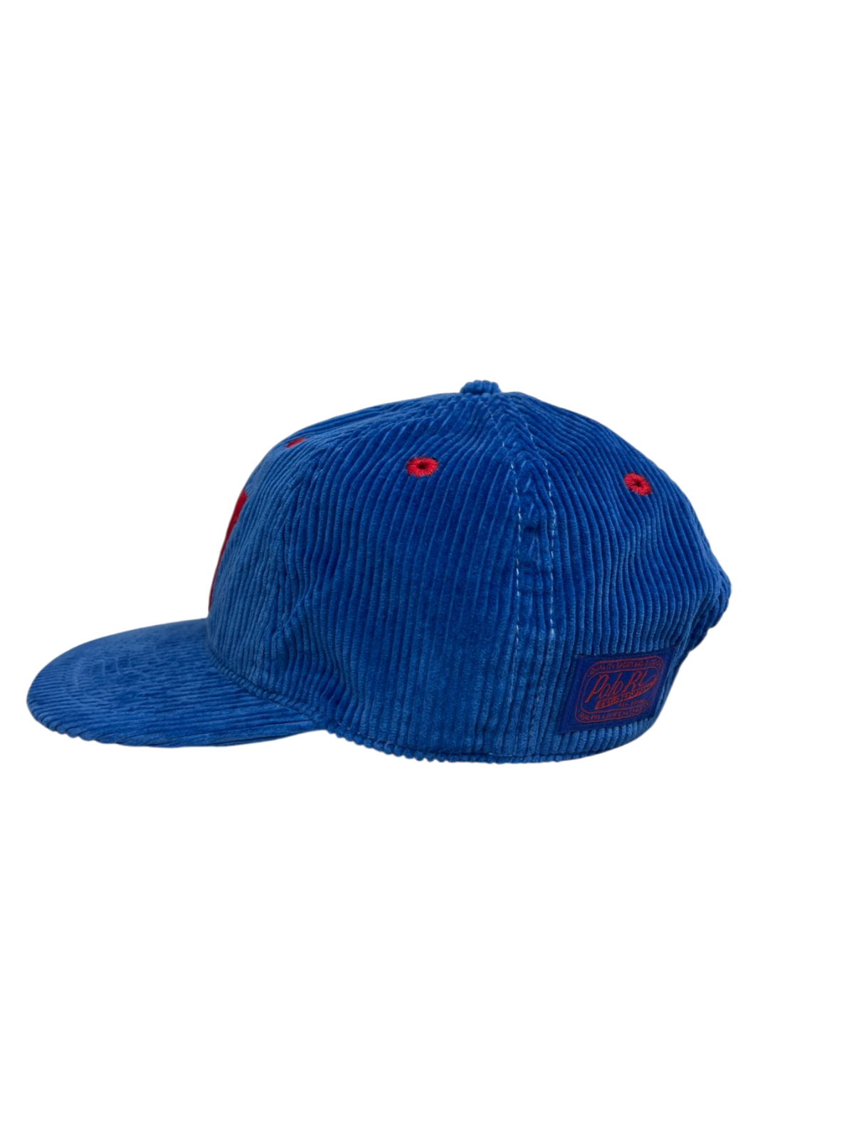 Polo Ralph Lauren NY Patch Corduroy Ball Cap 'Royal Blue/Red' One Size Brand New