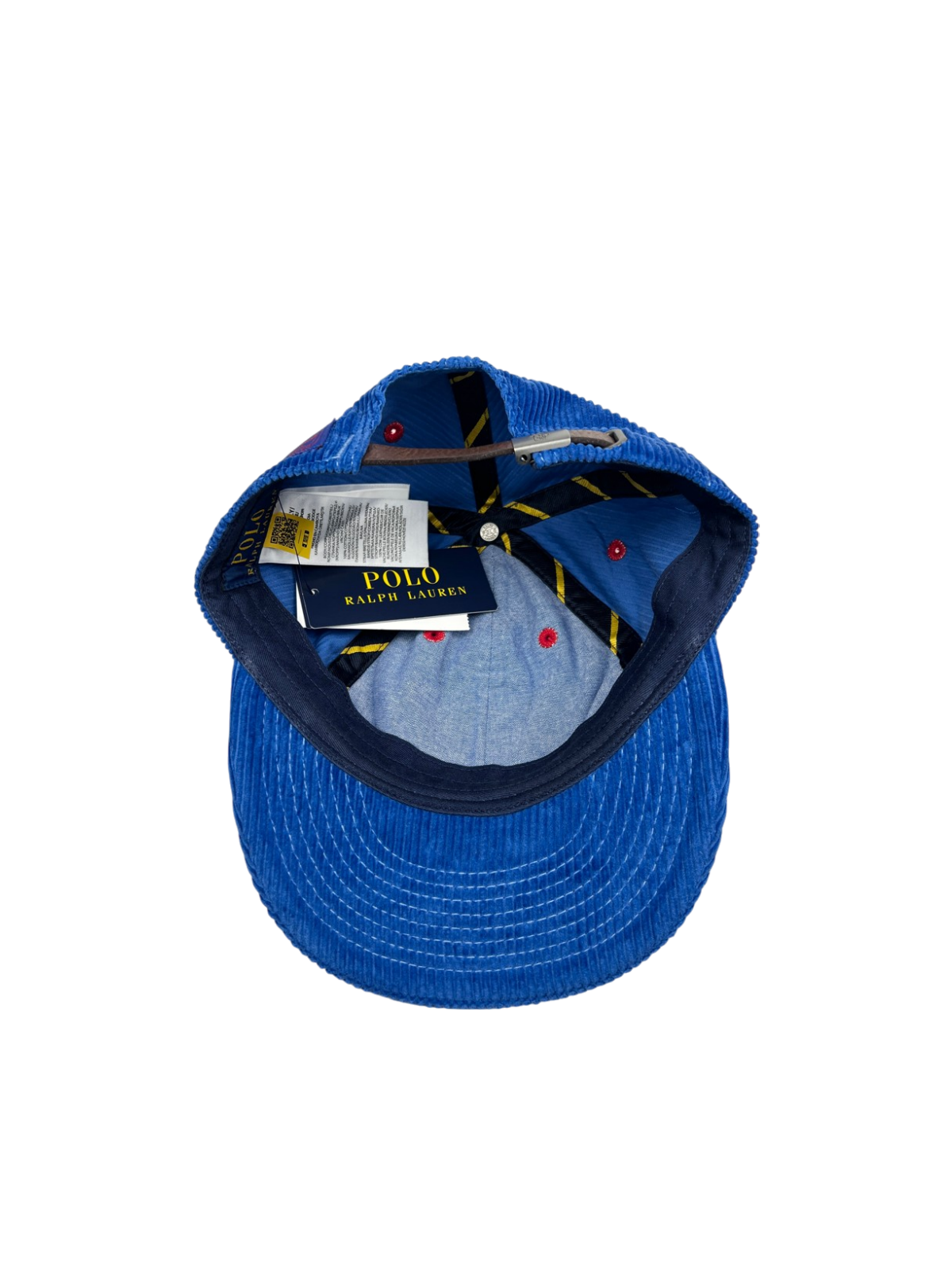 Polo Ralph Lauren NY Patch Corduroy Ball Cap 'Royal Blue/Red' One Size Brand New
