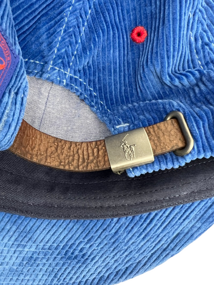 Polo Ralph Lauren NY Patch Corduroy Ball Cap 'Royal Blue/Red' One Size Brand New