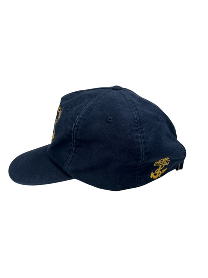Polo Ralph Lauren Crest Bedford Cord Ball Cap 'Aviator Navy' One Size Pre-Owned