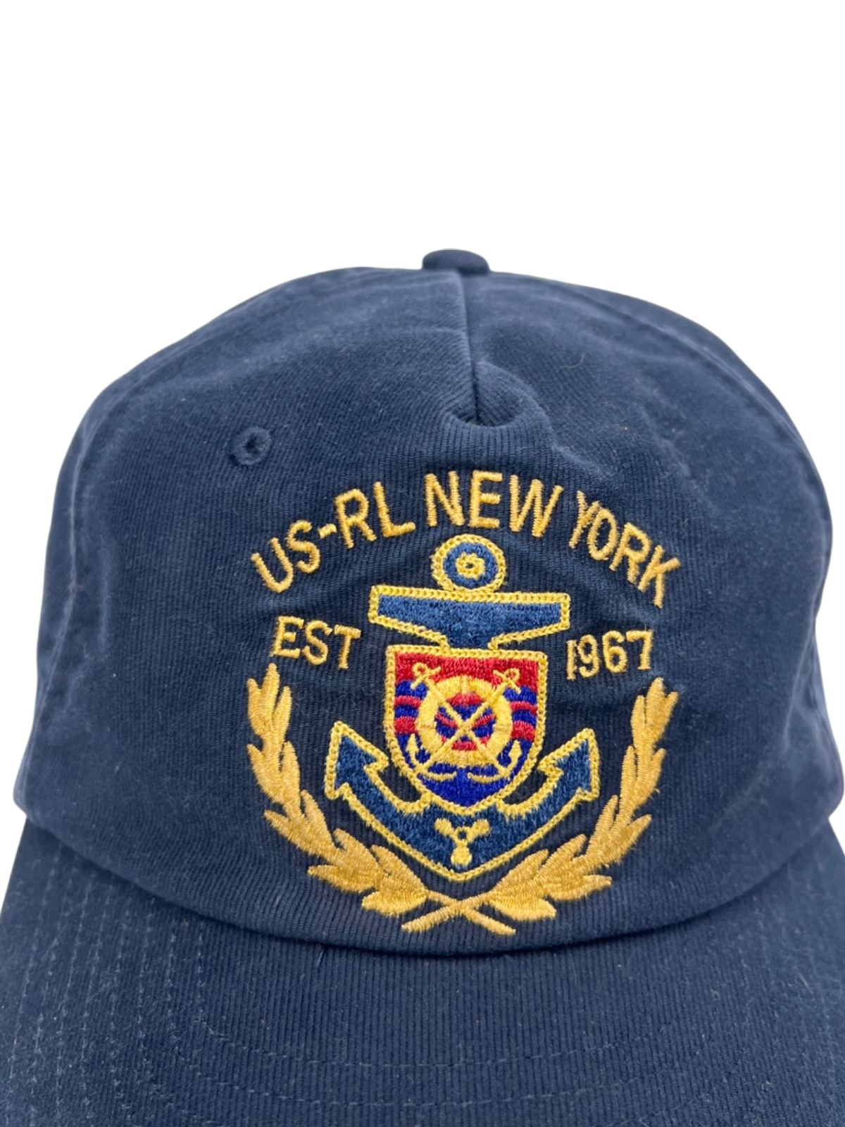 Polo Ralph Lauren Crest Bedford Cord Ball Cap 'Aviator Navy' One Size Pre-Owned