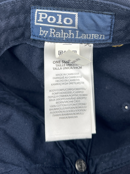 Polo Ralph Lauren Crest Bedford Cord Ball Cap 'Aviator Navy' One Size Pre-Owned
