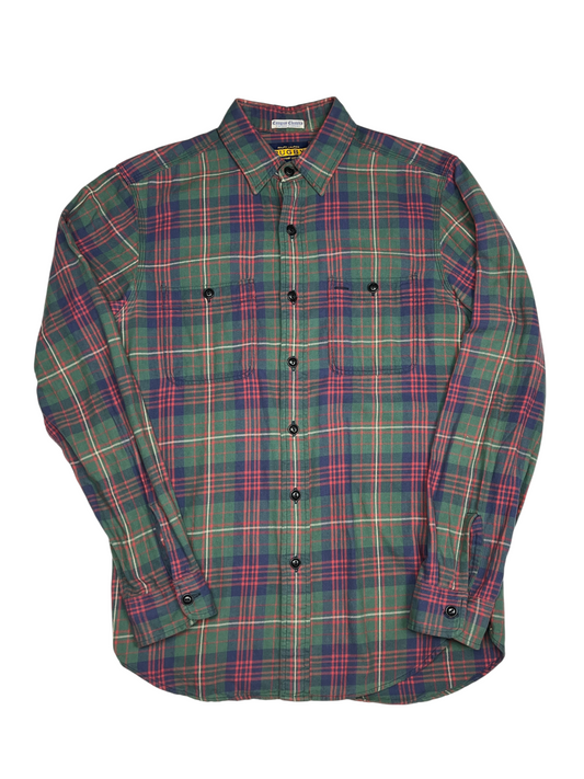 Rugby x Ralph Lauren Campus Classics Vintage Flannel Shirt 'Green/Multicolor' Size S Pre-Owned