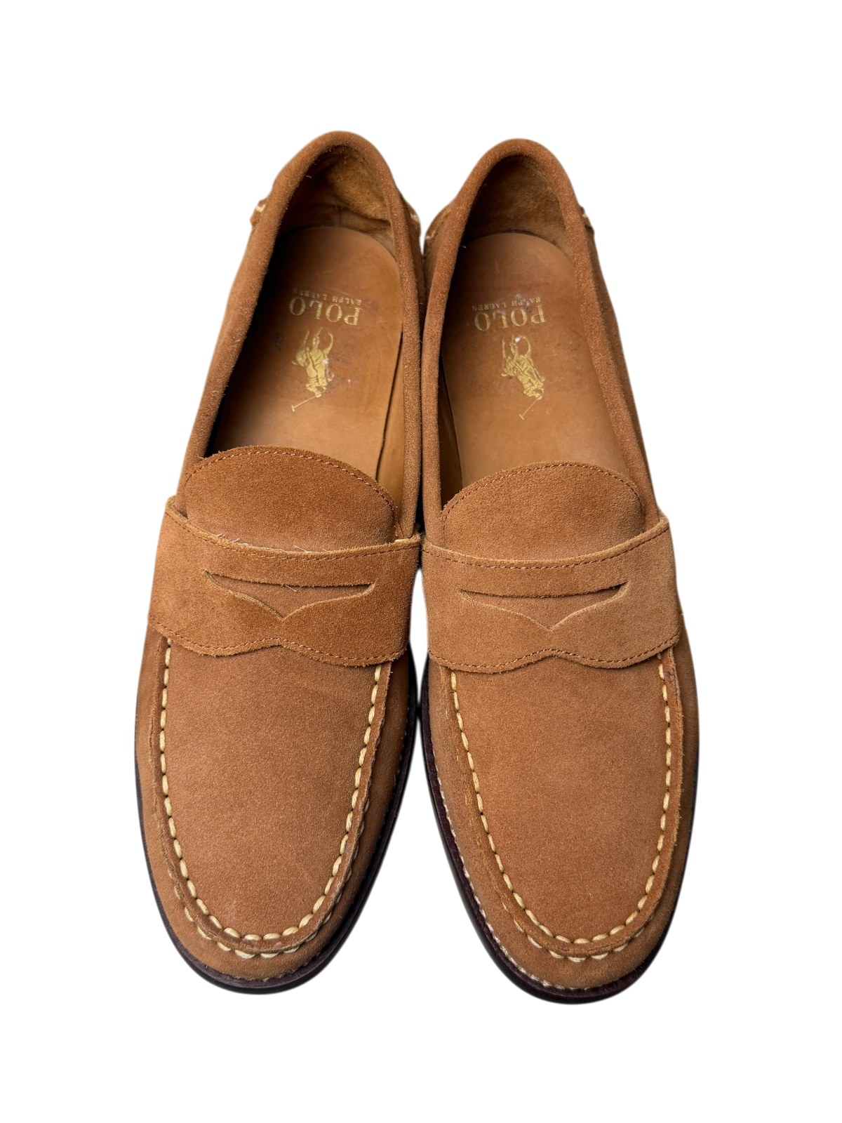Polo Ralph Lauren Alston Suede Penny Loafer 'Brown' Size 10.5 Pre-Owned