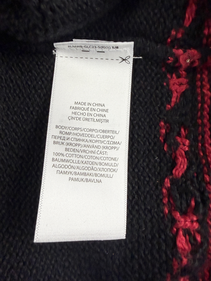 Polo Ralph Lauren Cotton Snowflake Shawl Collar Sweater 'Black/Red' Size XXL Pre-Owned