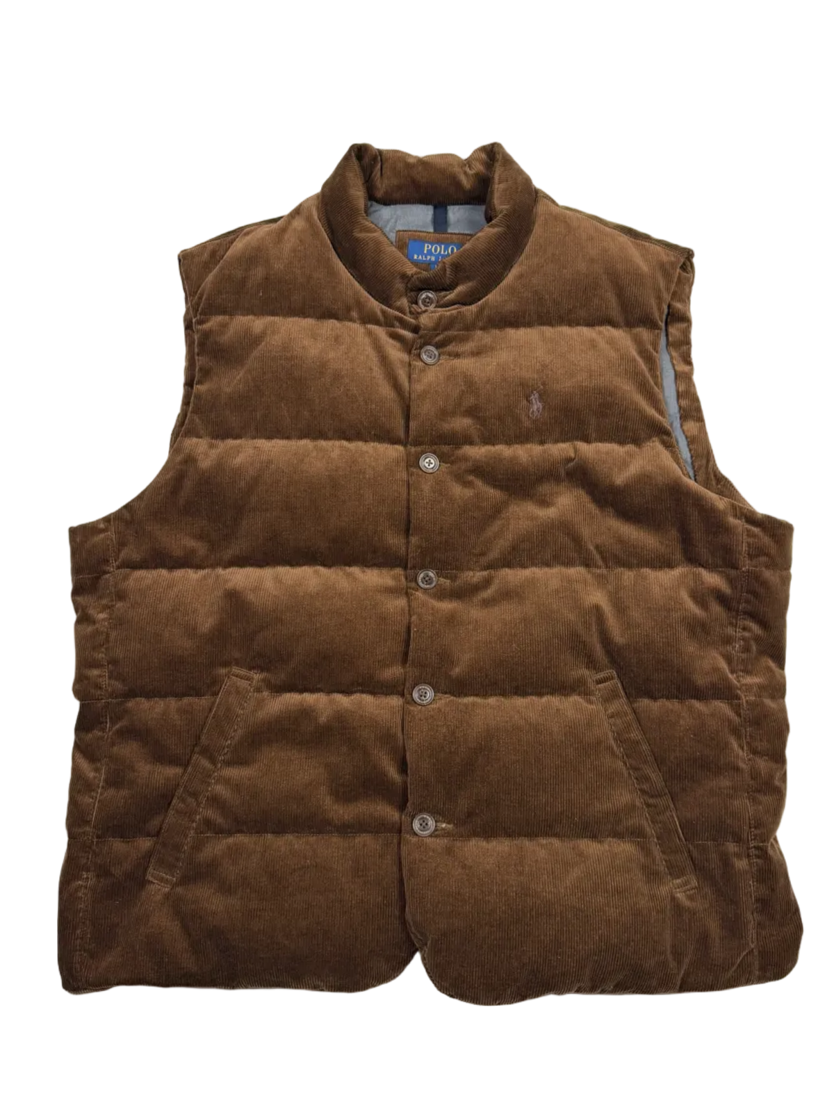 Polo Ralph Lauren Quilted Corduroy Vest 'Brown' Size XXL Brand New