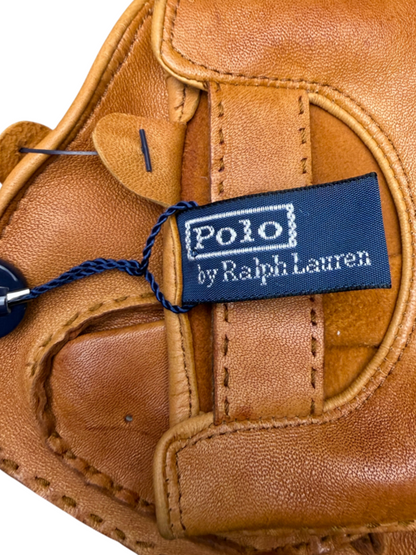 Polo Ralph Lauren Sheepskin Driving Gloves 'Carmel' Size S Brand New