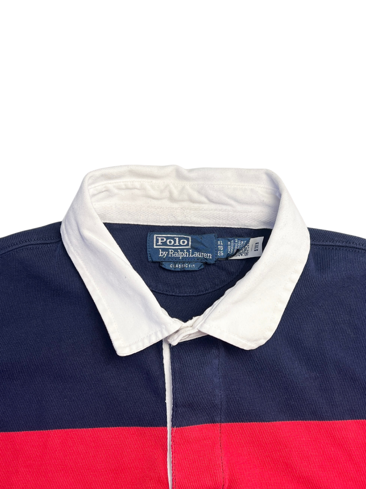 Polo Ralph Lauren Classic Fit Rugby Stripe Long Sleeve Polo Shirt Size XL Pre-Owned