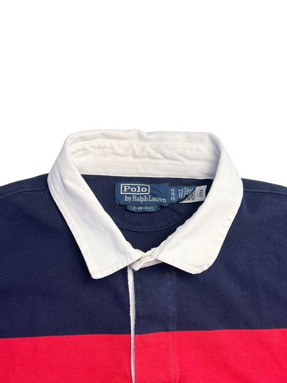 Polo Ralph Lauren Classic Fit Rugby Stripe Long Sleeve Polo Shirt Size XL Pre-Owned