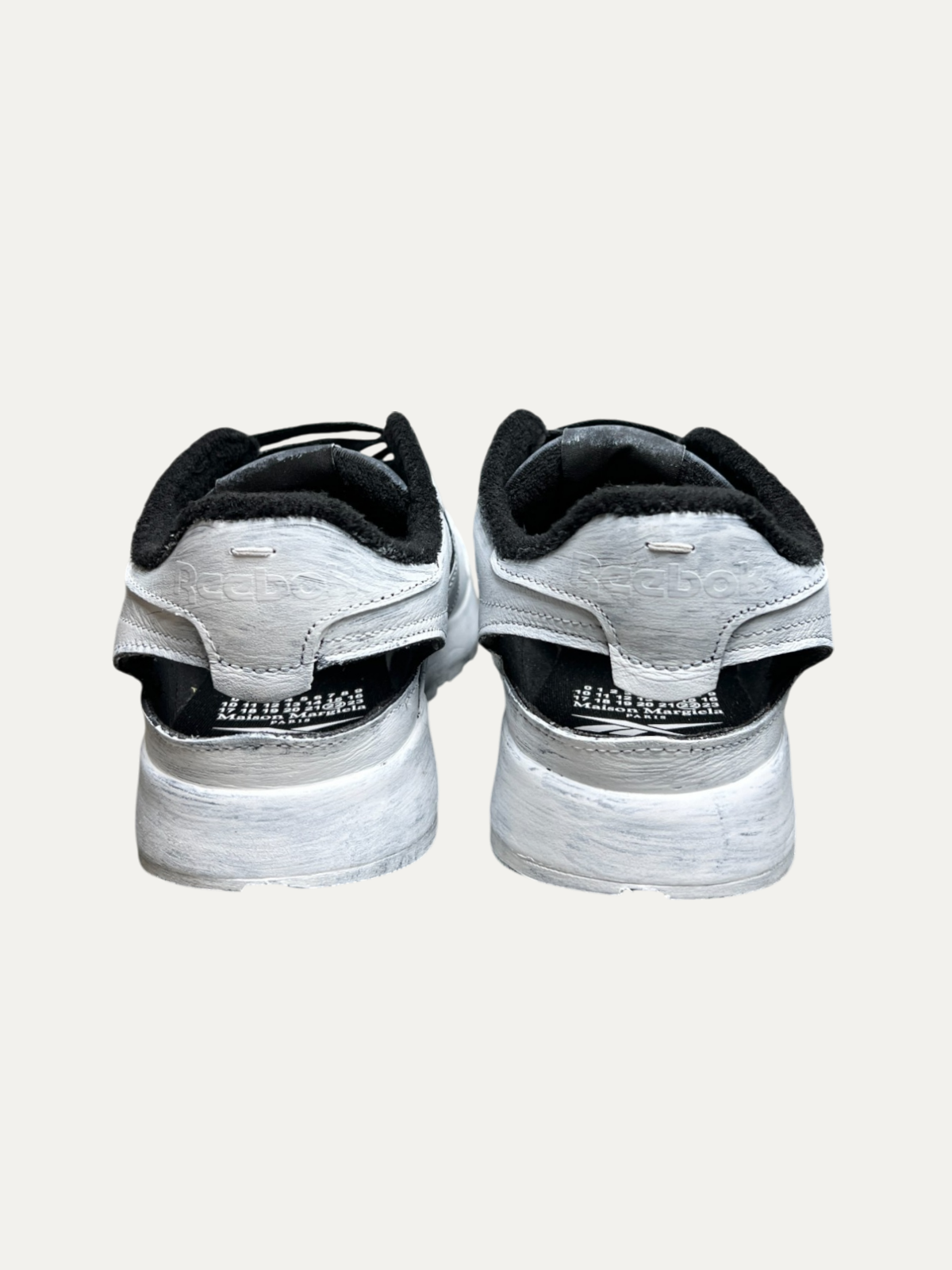 Maison Margiela x Reebok Classic Leather Tabi DQ Low 'Bianchetto' Size 11.5 Pre-Owned