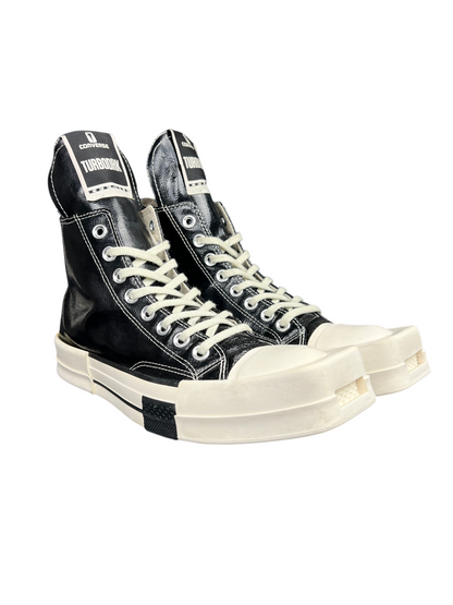 Rick Owens x Converse TURBODRK Chuck 70 High 'Black Lacquer' Size 7 Pre-Owned