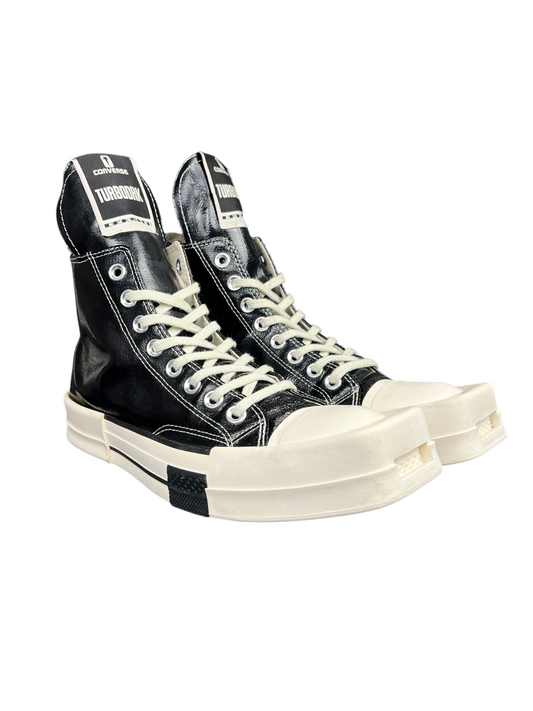 Rick Owens x Converse TURBODRK Chuck 70 High 'Black Lacquer' Size 7 Pre-Owned