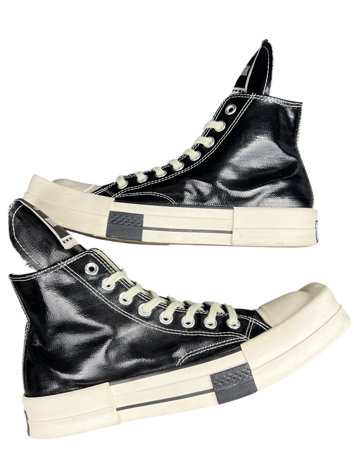 Rick Owens x Converse TURBODRK Chuck 70 High 'Black Lacquer' Size 7 Pre-Owned