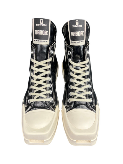 Rick Owens x Converse TURBODRK Chuck 70 High 'Black Lacquer' Size 7 Pre-Owned