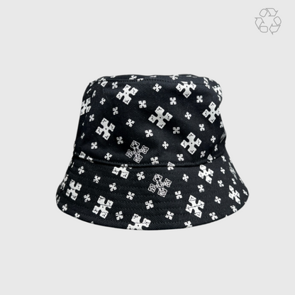 Rhude Cross Bandana Bucket Hat 'Black/White' One Size Pre-Owned