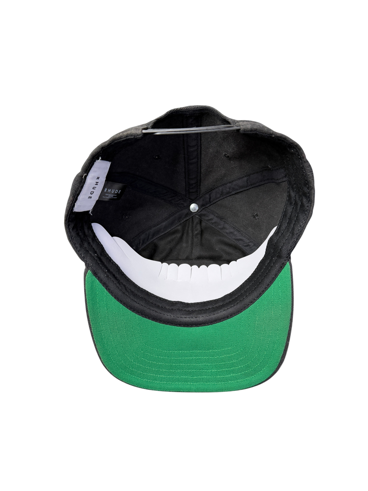 Rhude Off Road Washed Canvas Snapback Hat 'Black' FW23 One Size Pre-Owned