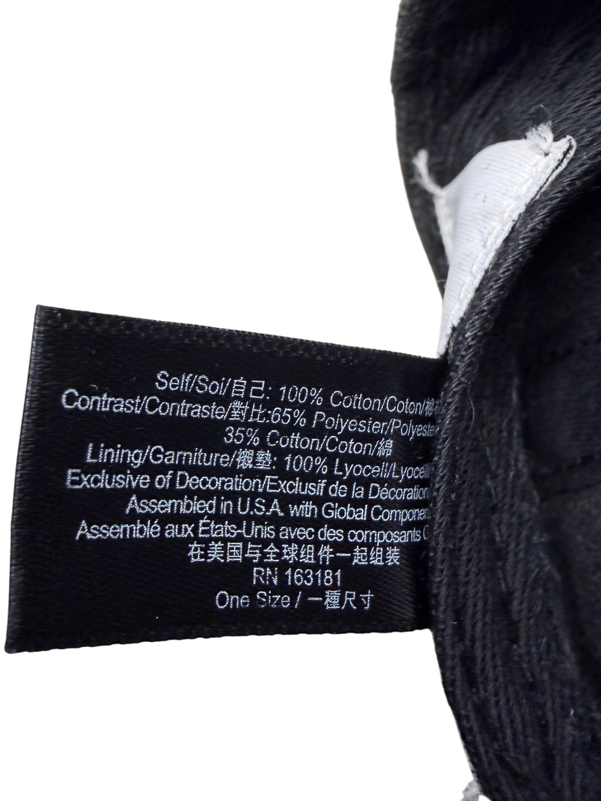 Rhude Off Road Washed Canvas Snapback Hat 'Black' FW23 One Size Pre-Owned