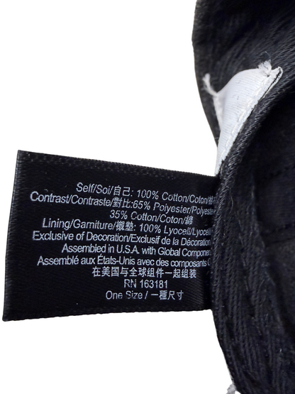 Rhude Off Road Washed Canvas Snapback Hat 'Black' FW23 One Size Pre-Owned