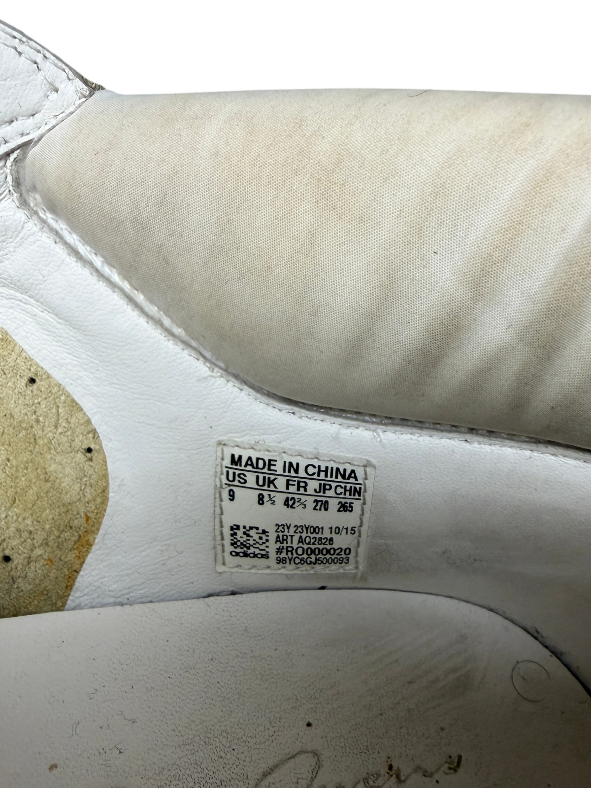 Vintage Rick Owens x Adidas RO Runner 'RO Milk' SS16 Size 9 Pre-Owned