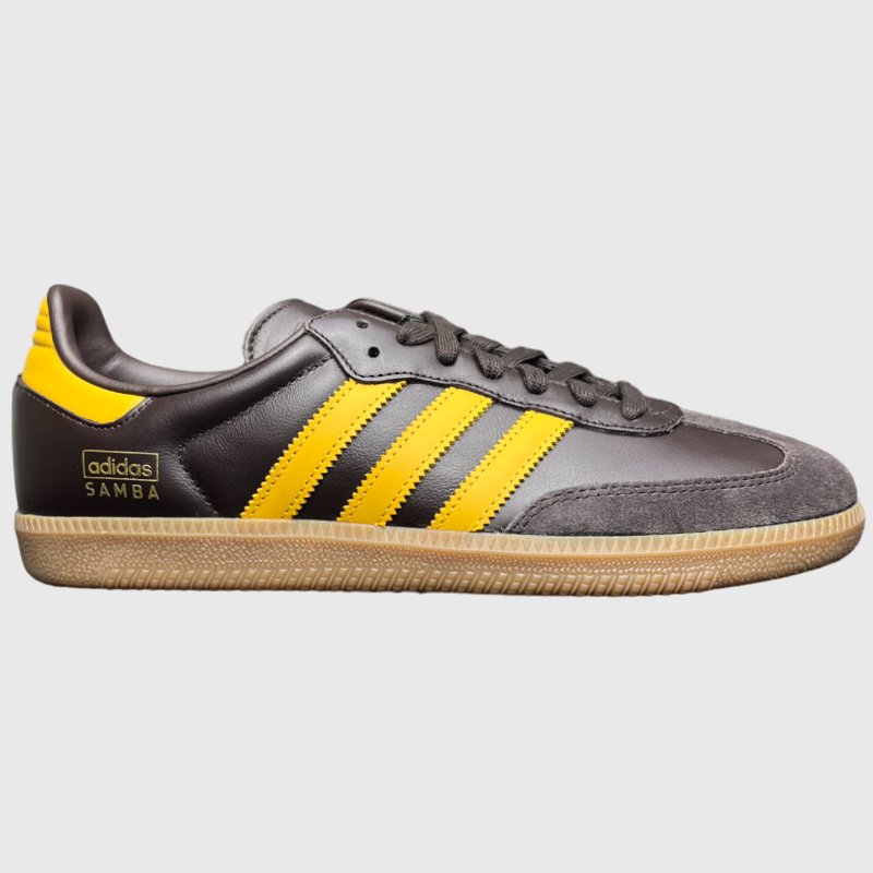 Adidas Samba OG 'Dark Brown Yellow' FW23 Brand New